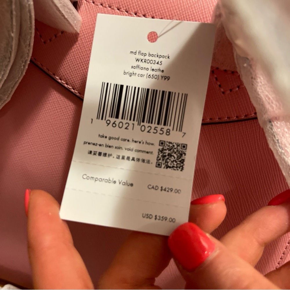 Kate Spade Pink Lizzie Leather Backpack - Picture 4 of 5